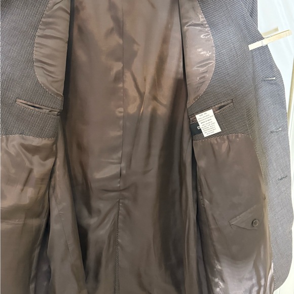 Claiborne Men's Brown Tweed Woven Sport Jacket. Gifted tie and handkerchief! - Picture 4 of 9